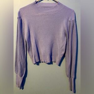 LULUS- Periwinkle Cropped Sweater, Size Medium